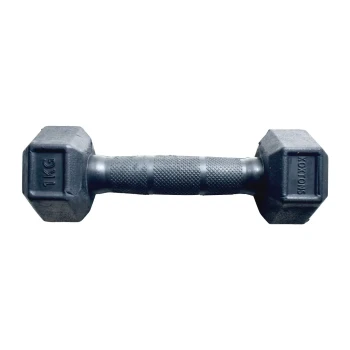 Hexagon Gym Dumbell  -  1 Kg, Black