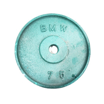 Cast Iron Gym Weight Disk  -  7.5 Kg, Green