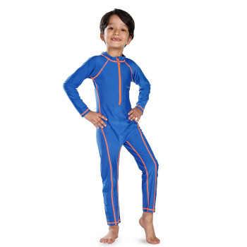 Children Wear Swimming Full Body Suite  -  8 Y, Blue, Kids