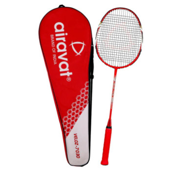 Veloz Badminton Racket  -  Red, Strung