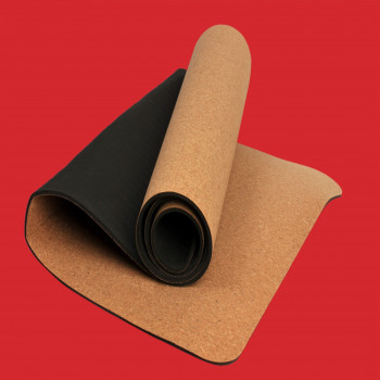 6mm Cork Yoga Mat  -  Brown