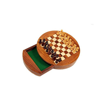 Chess Board  -  7 Inch, Wooden, Brown