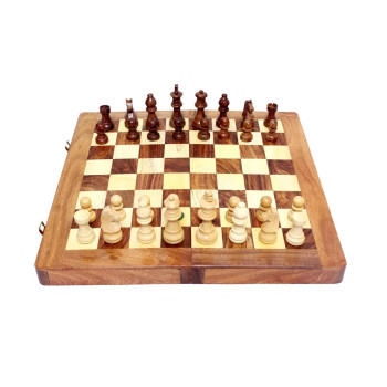 CHBDW-075 Chess Board  -  10 Inch, Wooden, Brown