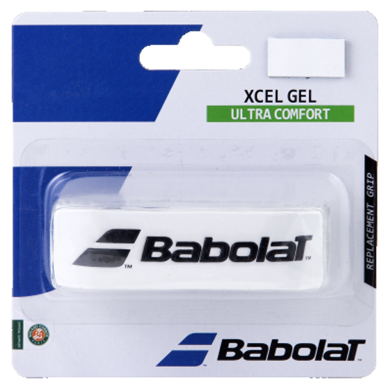 Xcel Gel Tennis Racket Grip  -  White, Over Grip