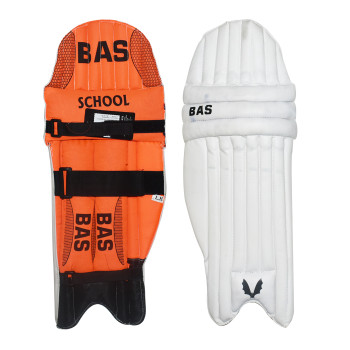 School Cricket Leg Guard  -  Mens, Left-handed, White