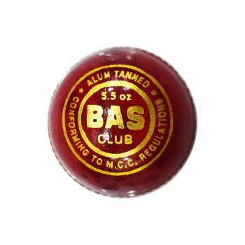 Club Cricket Leather Ball  -  Red