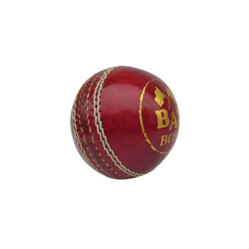 Boss Cricket Leather Ball  -  Red