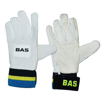 Player Cricket Wicket Keeping Inner Gloves  -  Mens, Black,White,Orang