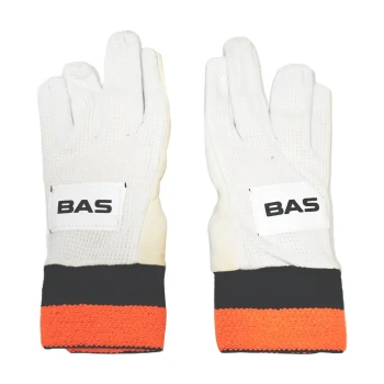 Player Cricket Wicket Keeping Inner Gloves  -  Mens, Black,White,Orang