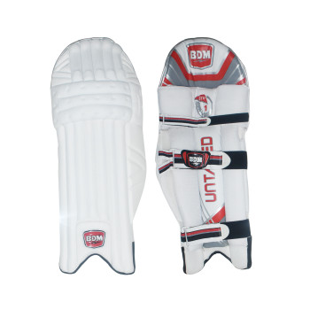 Untamed Pro Elite Cricket Leg Guard  -  Mens, Right-handed, White