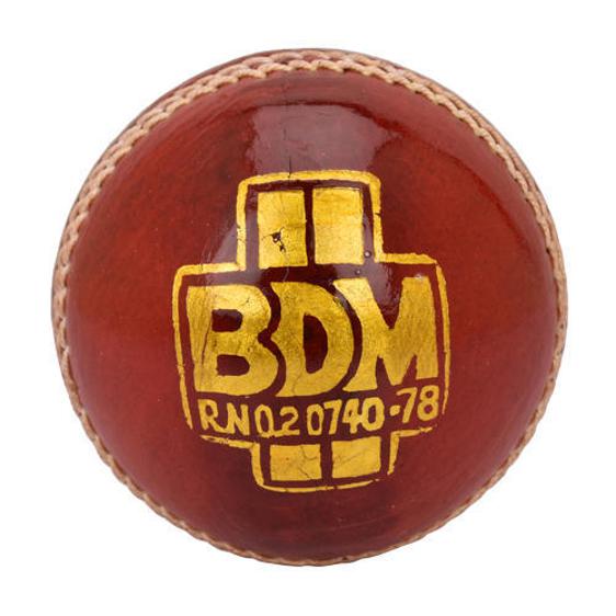 Bullet Cricket Leather Ball  -  Red