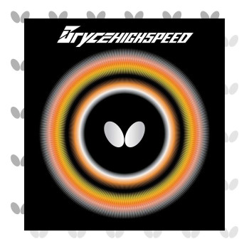 Bryce High Speed Table Tennis Rubber  -  Black, 2.1 mm