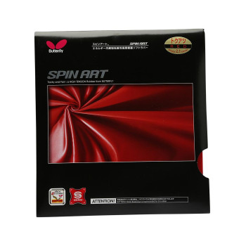 Spin Art Table Tennis Rubber  -  Red, 2.1 mm