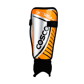 Extreme Football Shin Guard  -  XL, Black, Orange