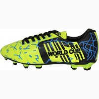 Worldcup 2.0 Football Shoes  -  4, Black,Green, Kids