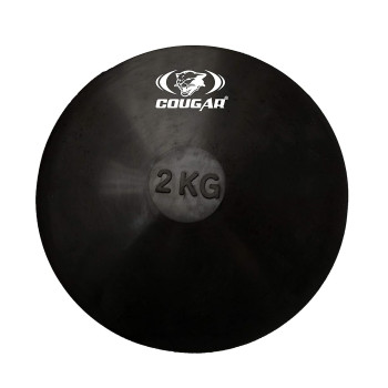 Rubber Black Athletic Discus  -  Black, 2 Kg