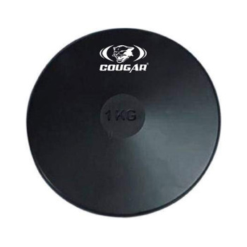 Rubber Black Athletic Discus  -  Black, 1 Kg