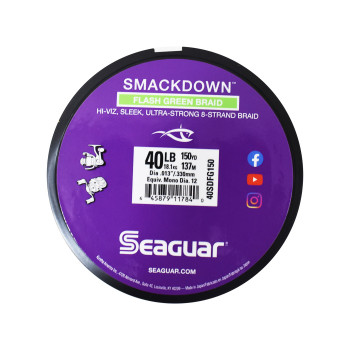 Seaguar Smackdown (150) 40 lb Fishing Braided lines  -  Green