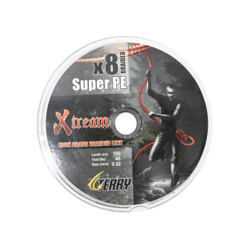 Terry Xtreme X8 40LB (5X100M) Fishing Braided lines  -  Red