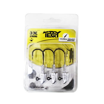 Terry Jighead 10.5gm-5/0 Fishing Hooks  -  Silver