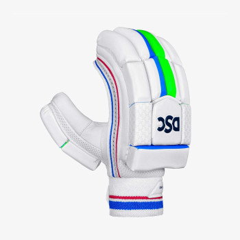 Intense Shoc Cricket Batting Glove  -  Boys, Green,White, Right-handed