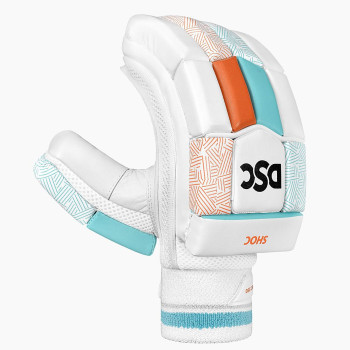 Shoc Cricket Batting Glove  -  Mens, Blue,White,Orange, Right-handed