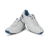 Biffer Cricket Shoes  -  10, Grey,White, Mens