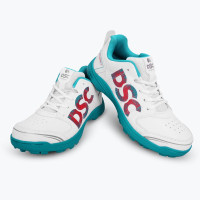 Beamer X Cricket Shoes  -  5, Green,White, Kids