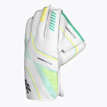 Condor Motion Cricket Wicket Keeping Gloves  -  Boys, White,Yellow