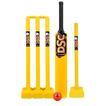 Phoenix Cricket Plastic Kit  -  4, Plastic Bat,Plastic Ball,Plastic Ba