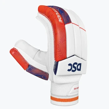 Attitude Cricket Batting Glove  -  Youth, Red,White, Left-handed