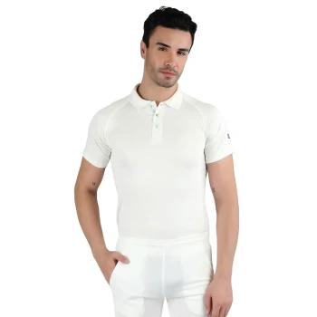 Atmos Cricket White T-Shirt  -  34, Off White, Half, Kids, Polo Neck