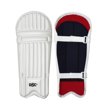Moulded Cricket Leg Guard  -  Mens, Right-handed, White