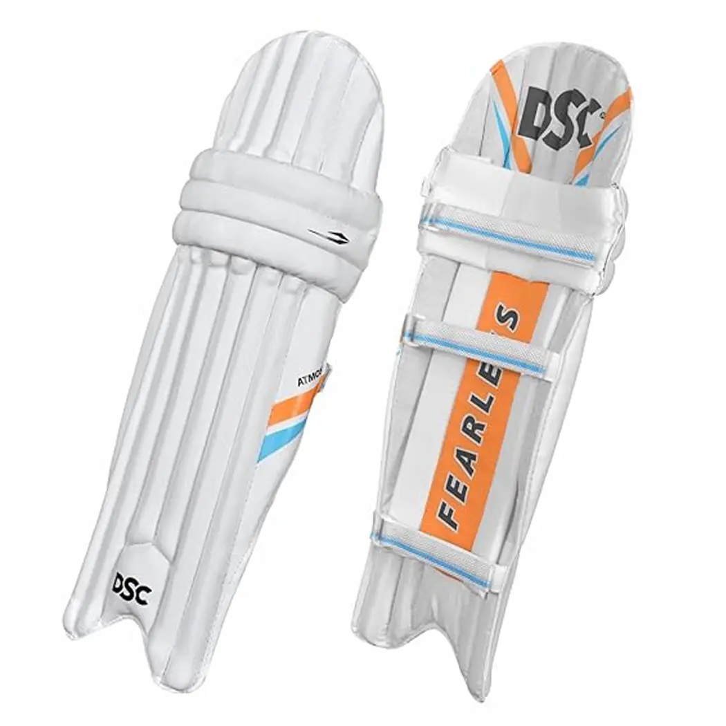 DSC Atmos Ambi Cricket Leg Guard  -  Youth, White, Both, 4