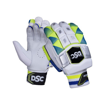 Intense Speed Cricket Batting Glove  -  Blue, Green, White, Silver, Youth, Left-handed