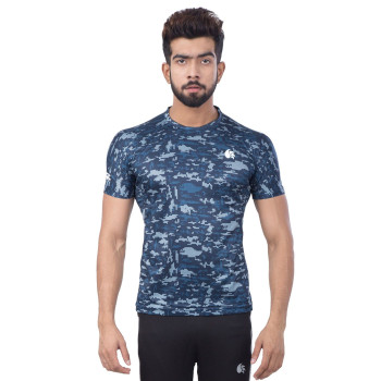 39(Round Neck) T-Shirt  -  XL, Grey, Navy, Mens
