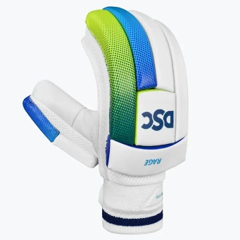 Rage Cricket Batting Glove  -  Mens, Blue,White, Right-handed