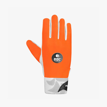 Pro Cricket Wicket Keeping Inner Gloves  -  Boys, White,Orange