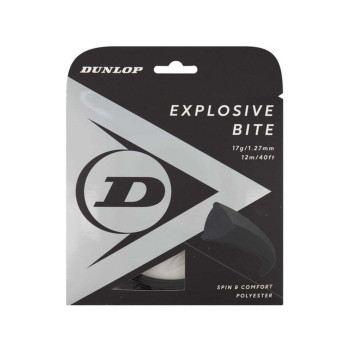 D Explosive Bite 17G Tennis Racket String  -  Black