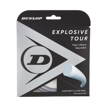 D Explosive Tour 17G GY 12 Tennis Racket String  -  Grey
