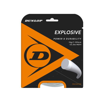 D Tac Explosive 16G Tennis Racket String  -  Grey