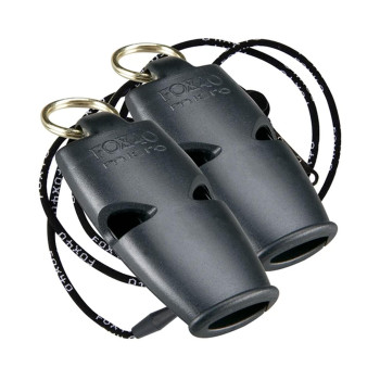 Micro Safety With Lanyard Whistle  -  Black