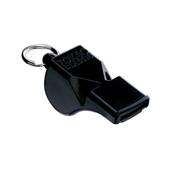 Classic Official W/Lanyard Whistle  -  Black