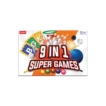 9 In 1 Super Board Games  -  8+, White, Paper, 4