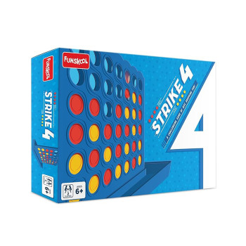 Strike 4 Board Games  -  6+, Red,Blue,Yellow, Plastic, 2