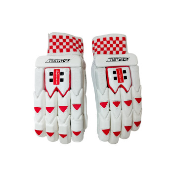 GN8 Test Cricket Batting Glove  -  Mens, Red,White, Right-handed