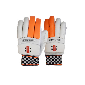 GN2 Smash Cricket Batting Glove  -  Mens, White,Orange, Right-handed
