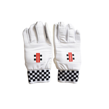 Pro Chamois Padded Cricket Wicket Keeping Inner Gloves  -  Mens, White