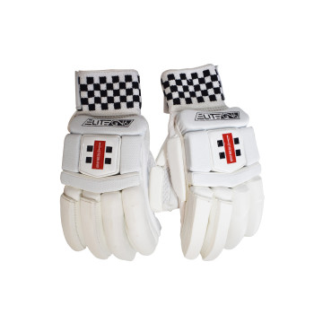 GN6 Elite Cricket Batting Glove  -  Youth, White, Left-handed