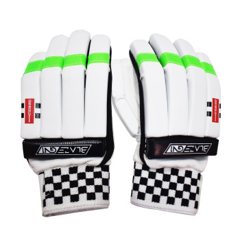 GN1 Blaze Cricket Batting Glove  -  Mens, Green,White, Right-handed